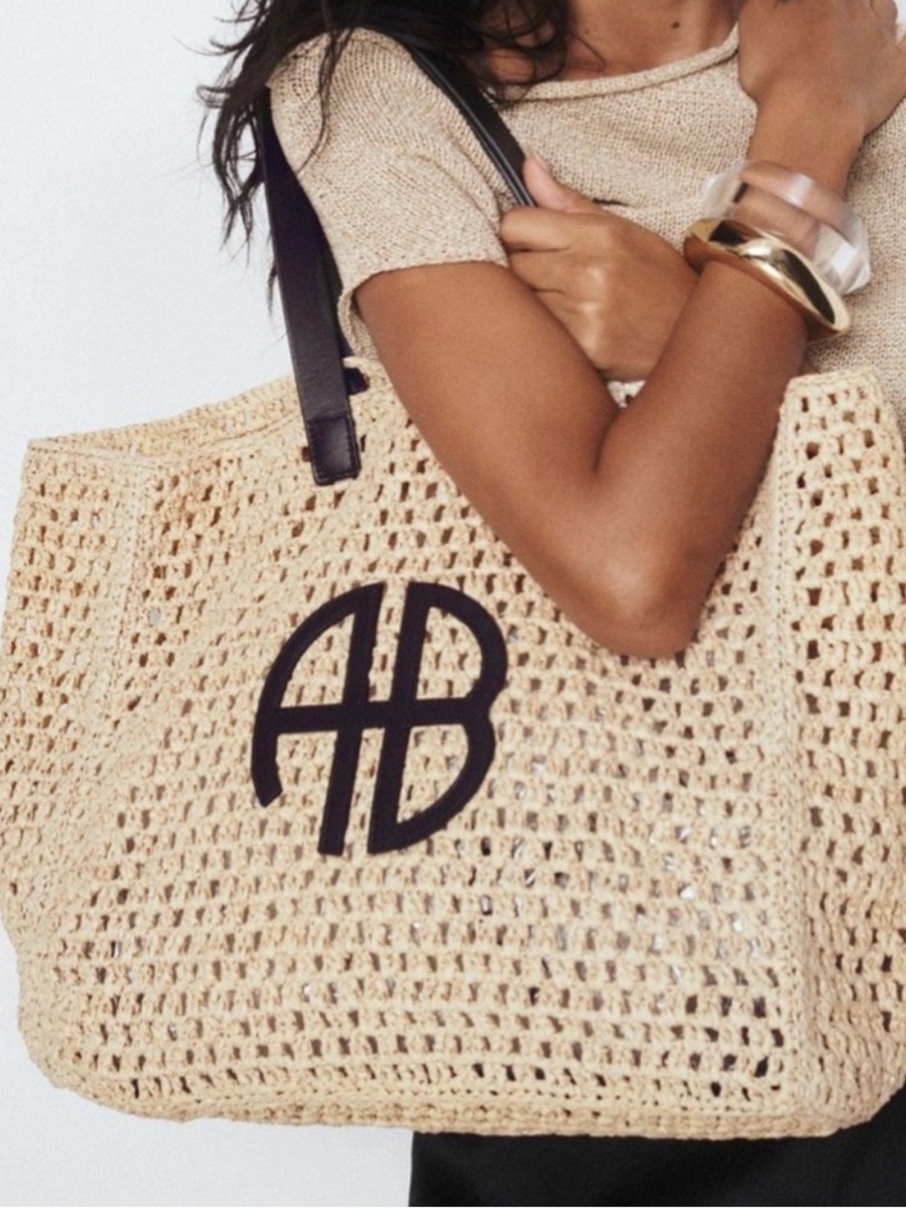 Anime Bing - Rio Raffia Tote Bag in Woven Straw